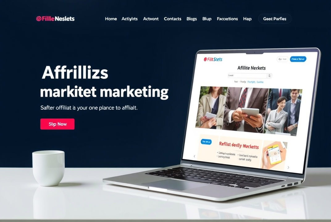 A sleek, professional-looking affiliate marketing website