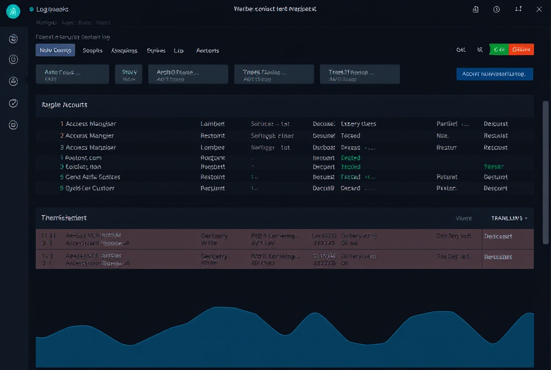 example of a security log dashboard monitoring access attempts