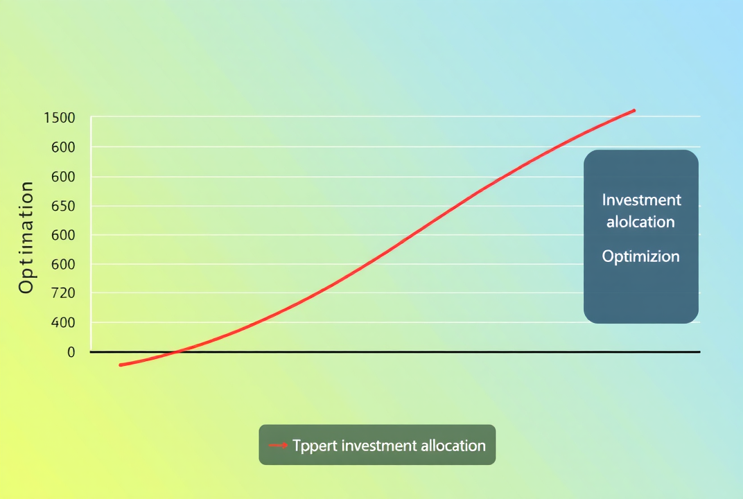 Illustrated graph showing investment allocation optimization