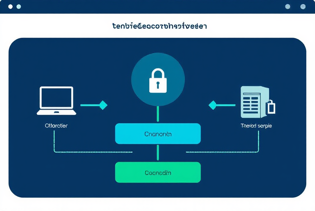 graphic showing layers of data encryption from client to server