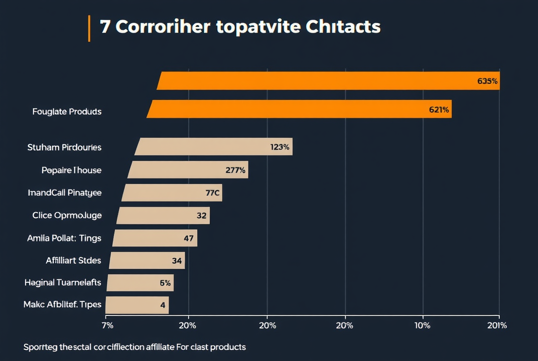 Chart showing top-performing affiliate products