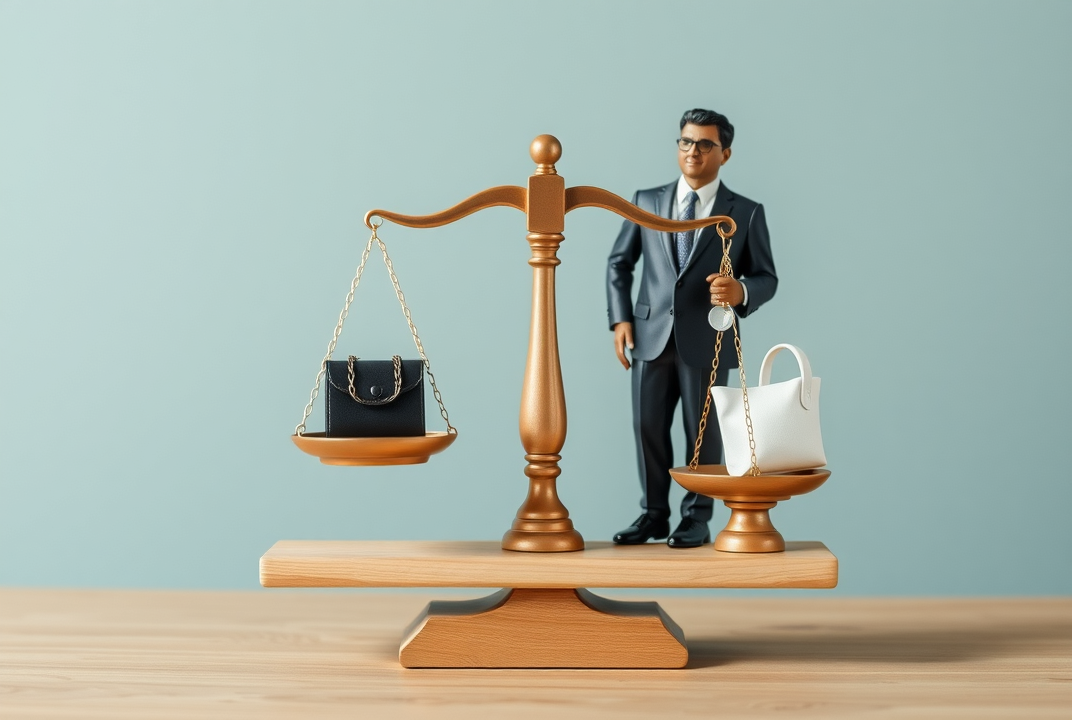A balanced scale symbolizing business and personal life