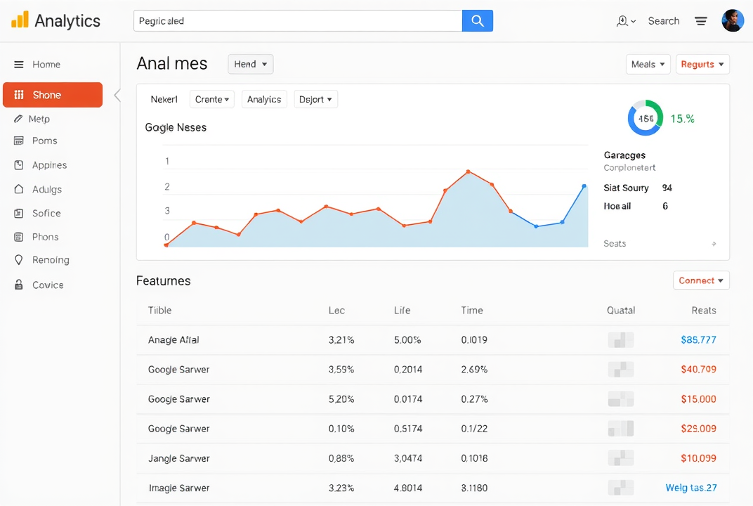 screenshot of Google Analytics interface