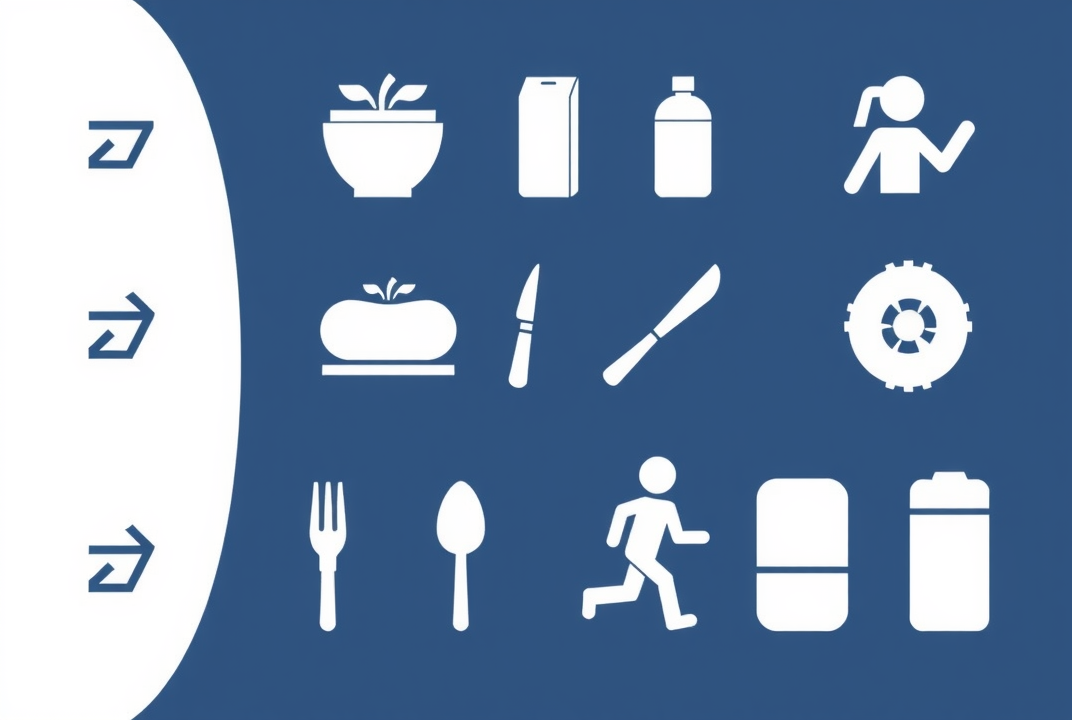 healthy diet and exercise symbols