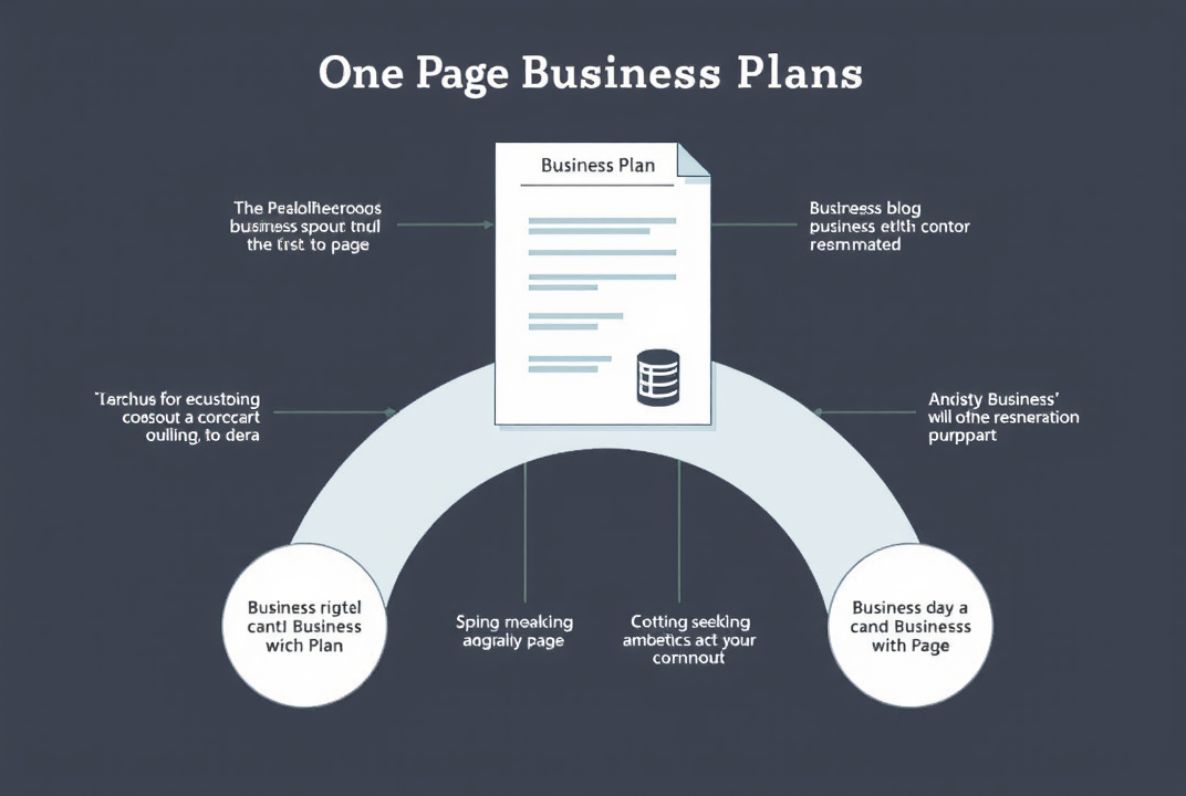diagram illustrating a one-page business plan structure