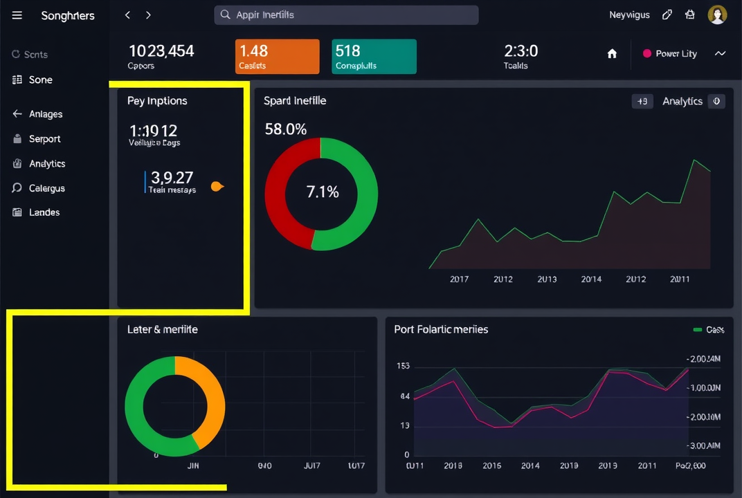 Screenshot of analytics dashboard with key metrics highlighted