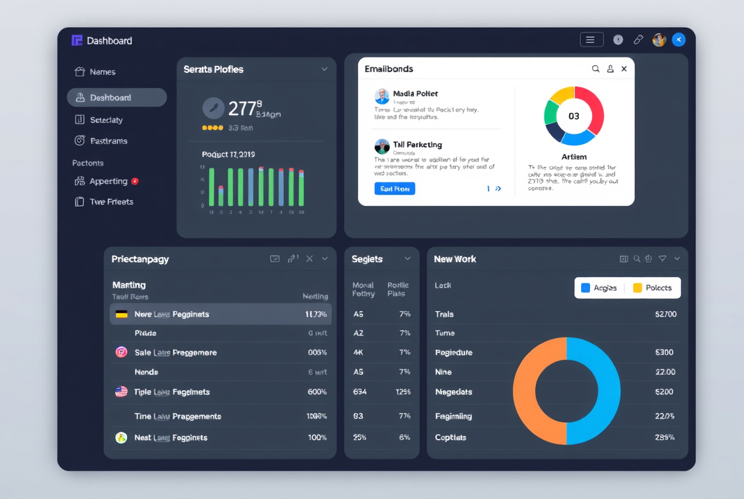 dashboard of an email marketing platform