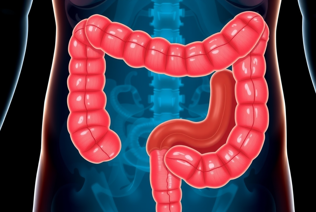 Diagram of colon with diverticula