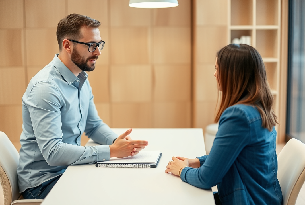 professional meeting with consultant