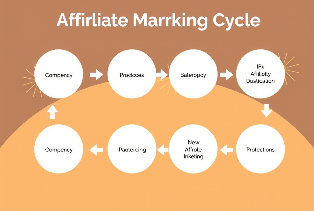 diagram of an affiliate marketing cycle