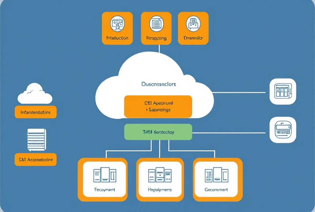Cloud hosting infrastructure schematic