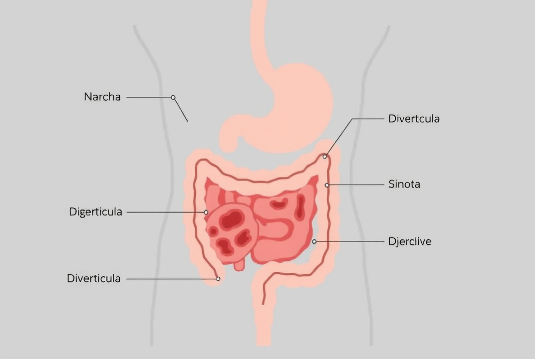 diagram of the digestive tract showing diverticula