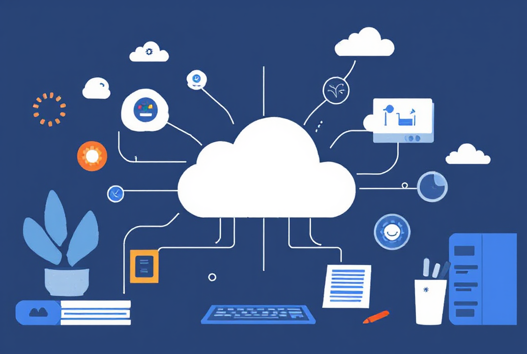 Google Cloud interface and tools illustration