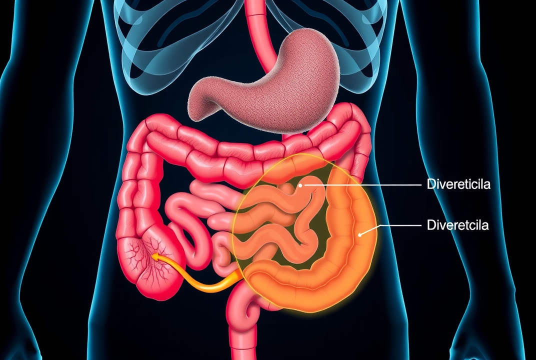 diagram of digestive system highlighting diverticula
