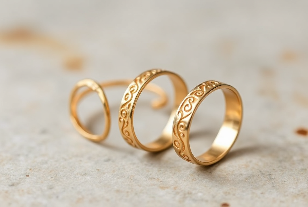 Ethical gold rings set