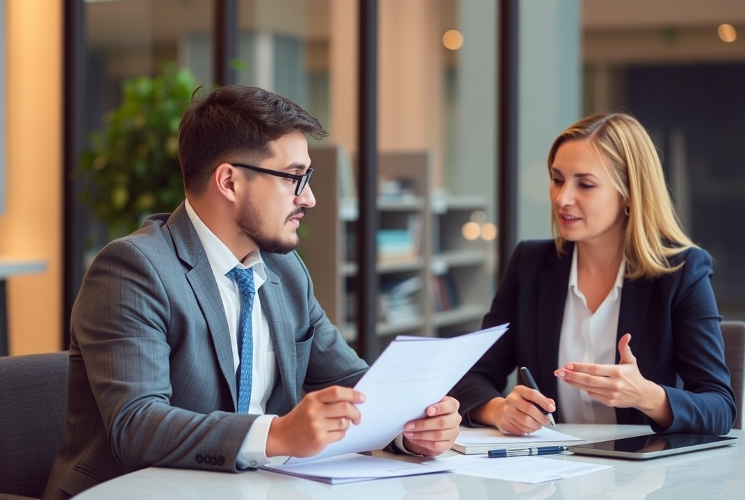 Financial advisor discussing strategies with a client